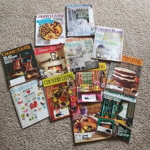 12 Country Living Magazine Collection Various Years From 90s-2000s